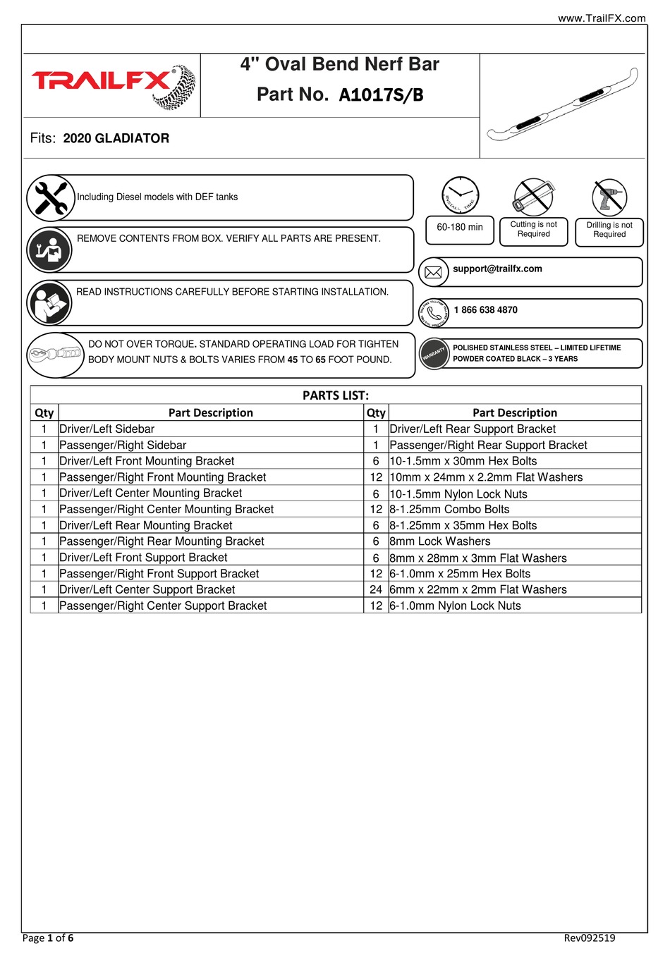 TRAILFX A1017S MANUAL Pdf Download ManualsLib