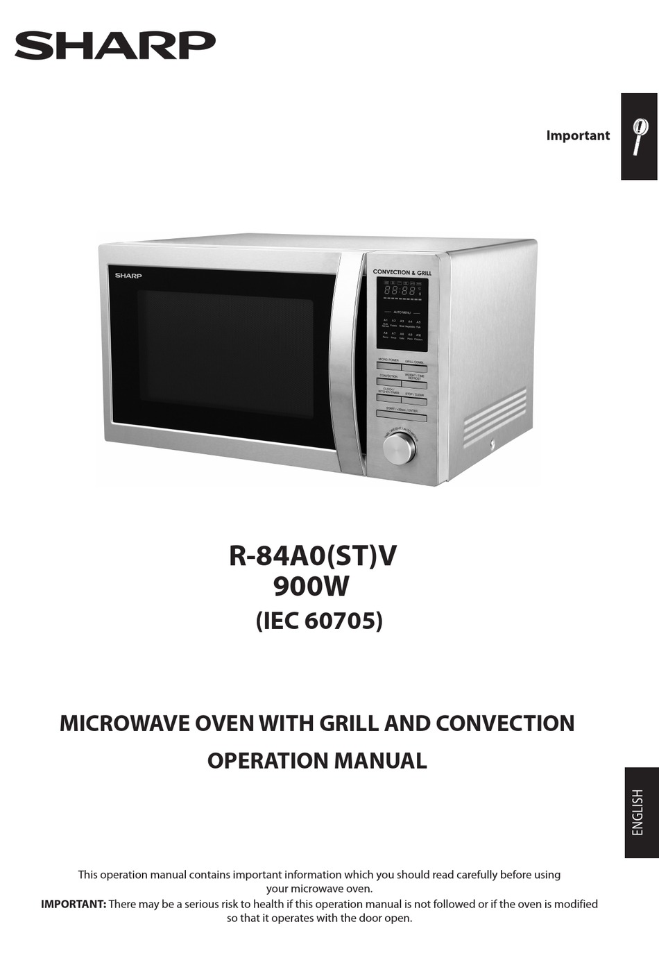 SHARP R84A0STV OPERATION MANUAL Pdf Download ManualsLib