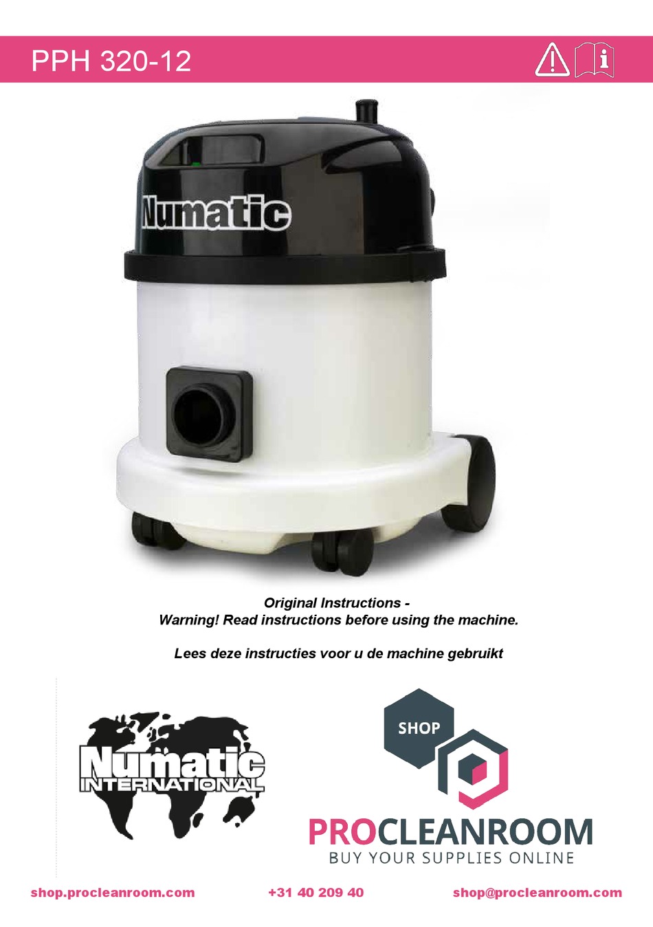NUMATIC PPH 32012 INSTRUCTIONS MANUAL Pdf Download ManualsLib