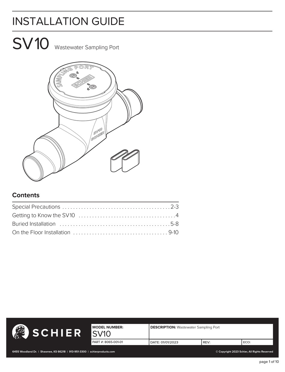 SCHIER SV10 INSTALLATION MANUAL Pdf Download ManualsLib