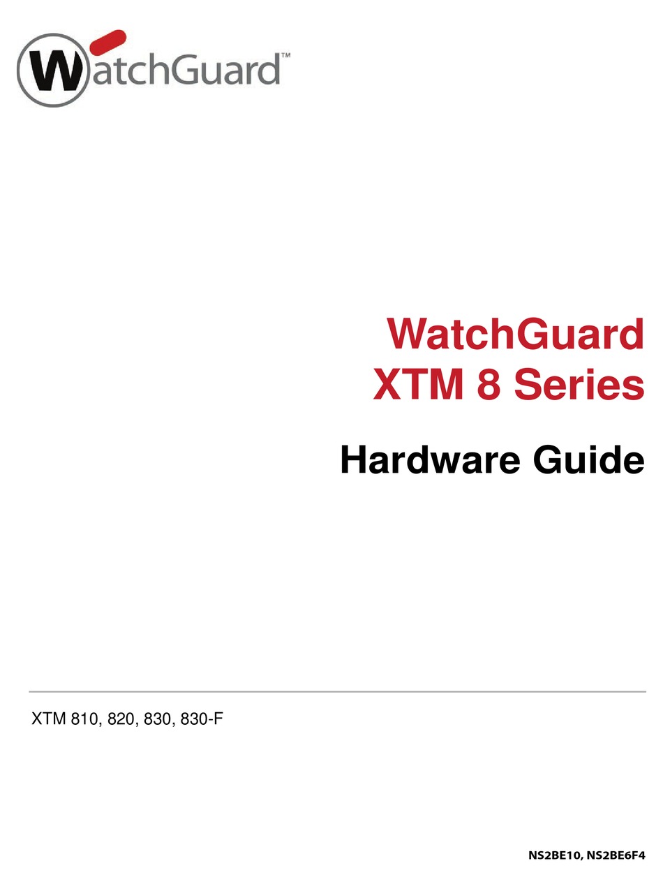 WATCHGUARD XTM 810 HARDWARE MANUAL Pdf Download ManualsLib