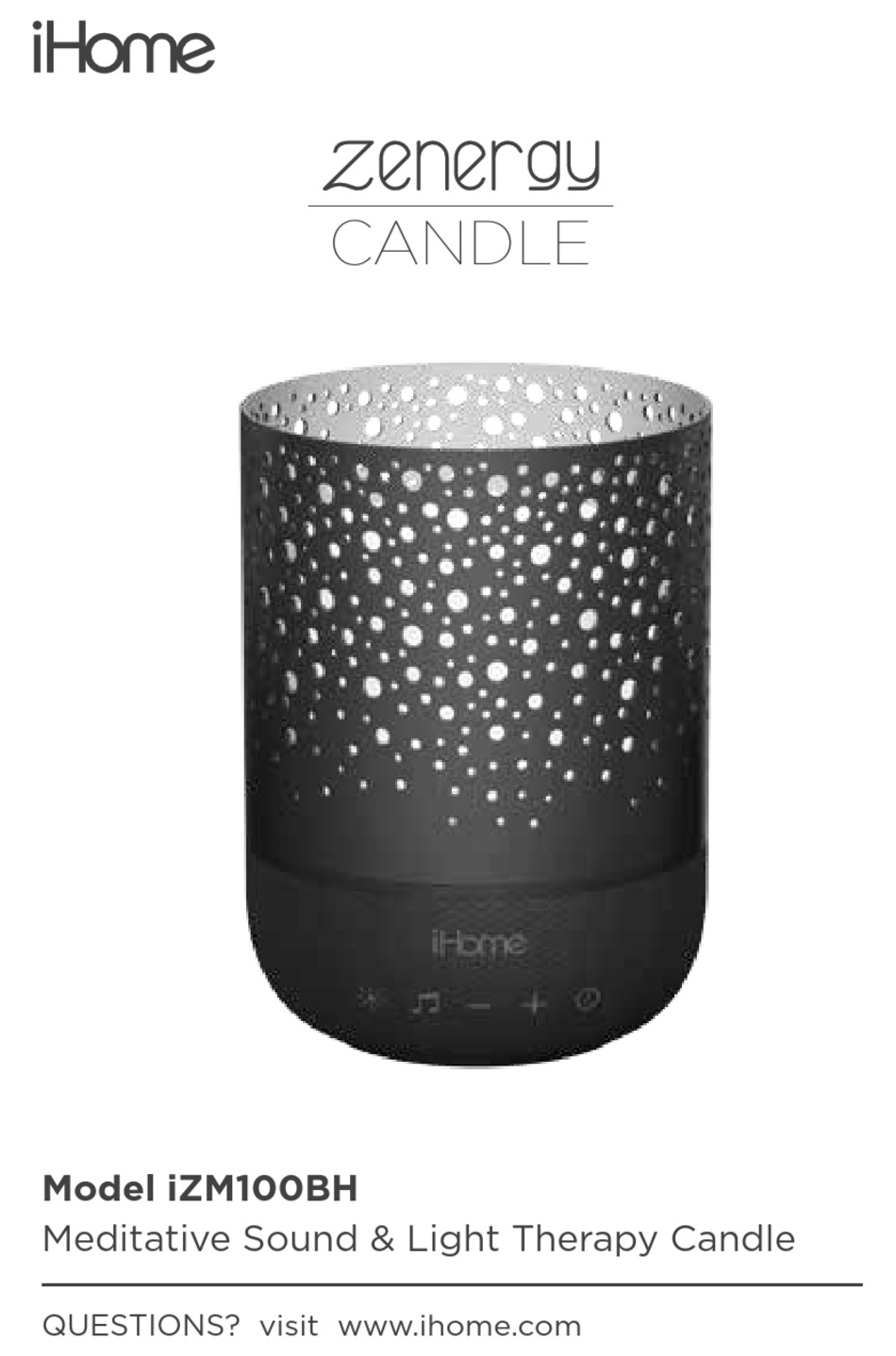 IHOME ZENERGY ZANDLE IZM100BH QUICK START MANUAL Pdf Download ManualsLib