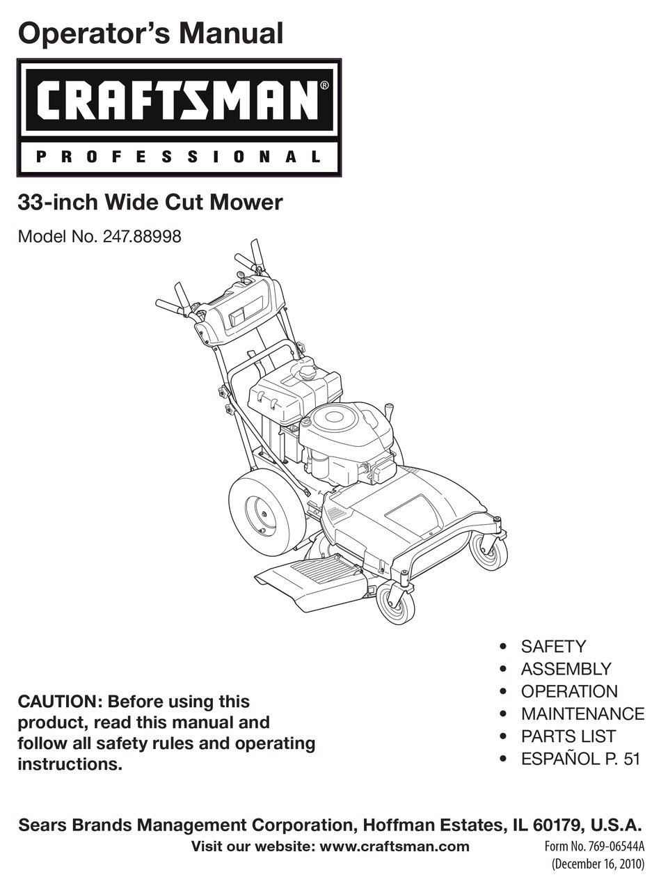 CRAFTSMAN 12AE764Y099 OPERATOR'S MANUAL Pdf Download | ManualsLib