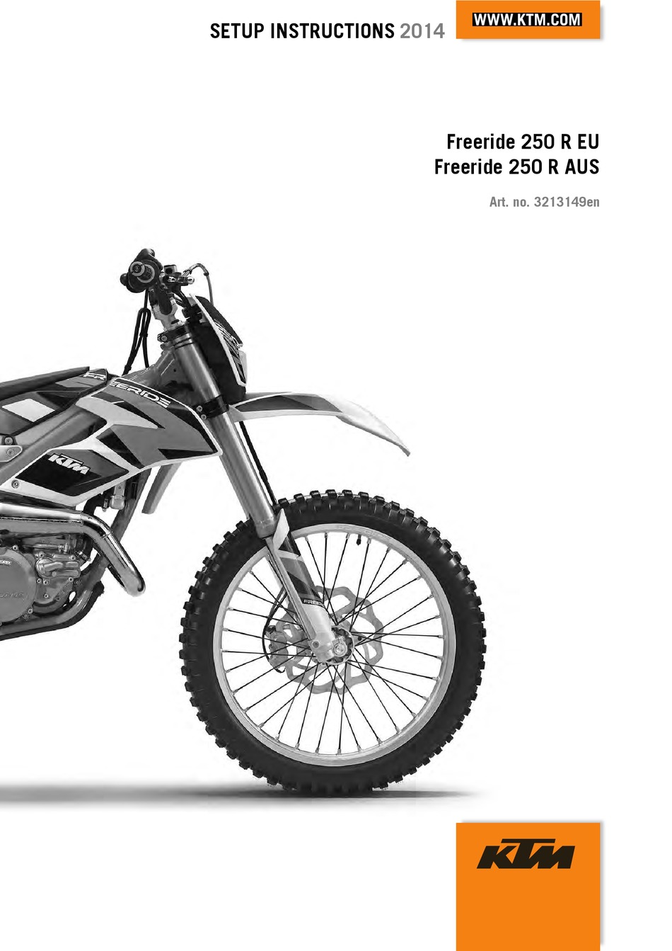 KTM FREERIDE 250 R EU 2014 SETUP INSTRUCTIONS Pdf Download | ManualsLib