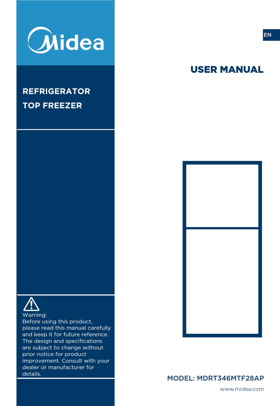 MIDEA MDRT346MTF28AP USER MANUAL Pdf Download | ManualsLib