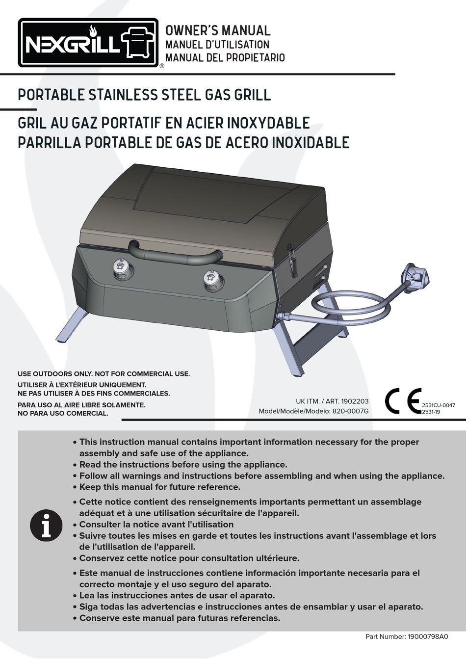 NEXGRILL 1902203 OWNER