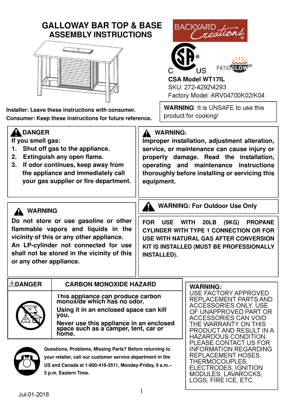 BACKYARD CREATIONS 2724292 ASSEMBLY INSTRUCTIONS MANUAL Pdf Download