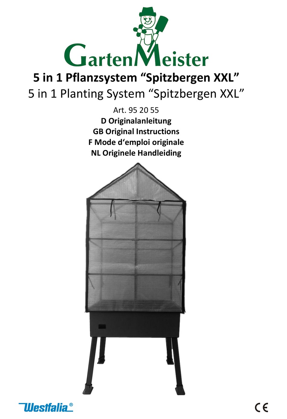 WESTFALIA GARTENMEISTER SPITZBERGEN XXL INSTRUCTIONS MANUAL Pdf ...