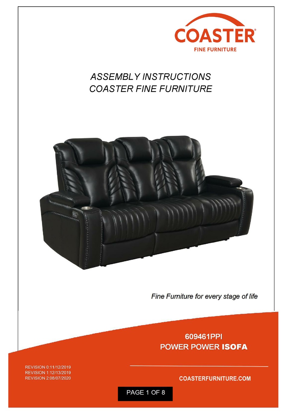 COASTER 609461PPI ASSEMBLY INSTRUCTIONS MANUAL Pdf Download ManualsLib