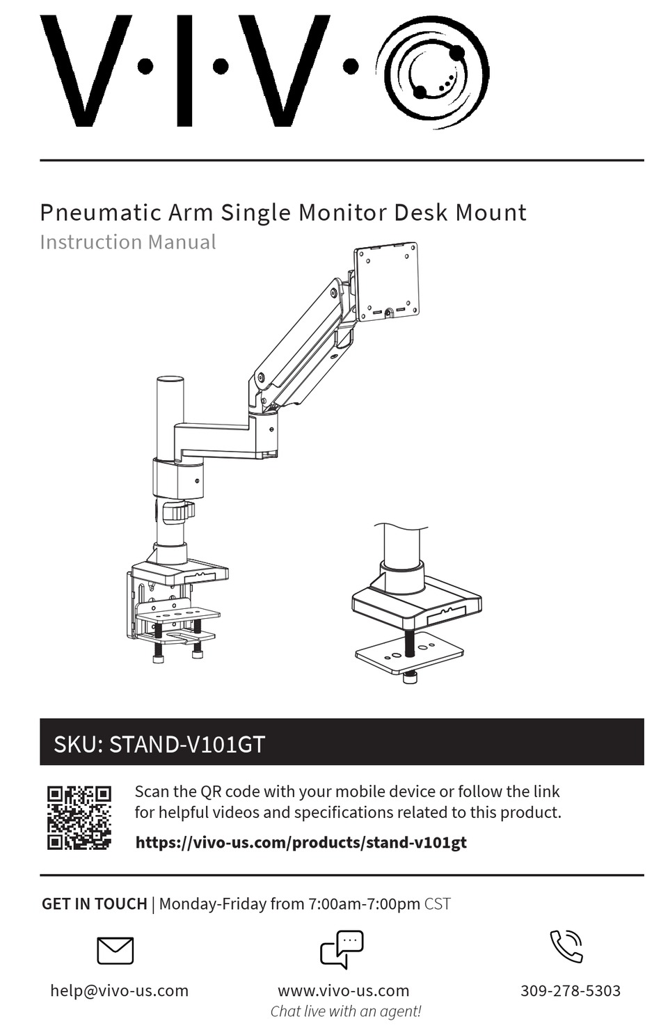 VIVO STAND-V101GT INSTRUCTION MANUAL Pdf Download | ManualsLib