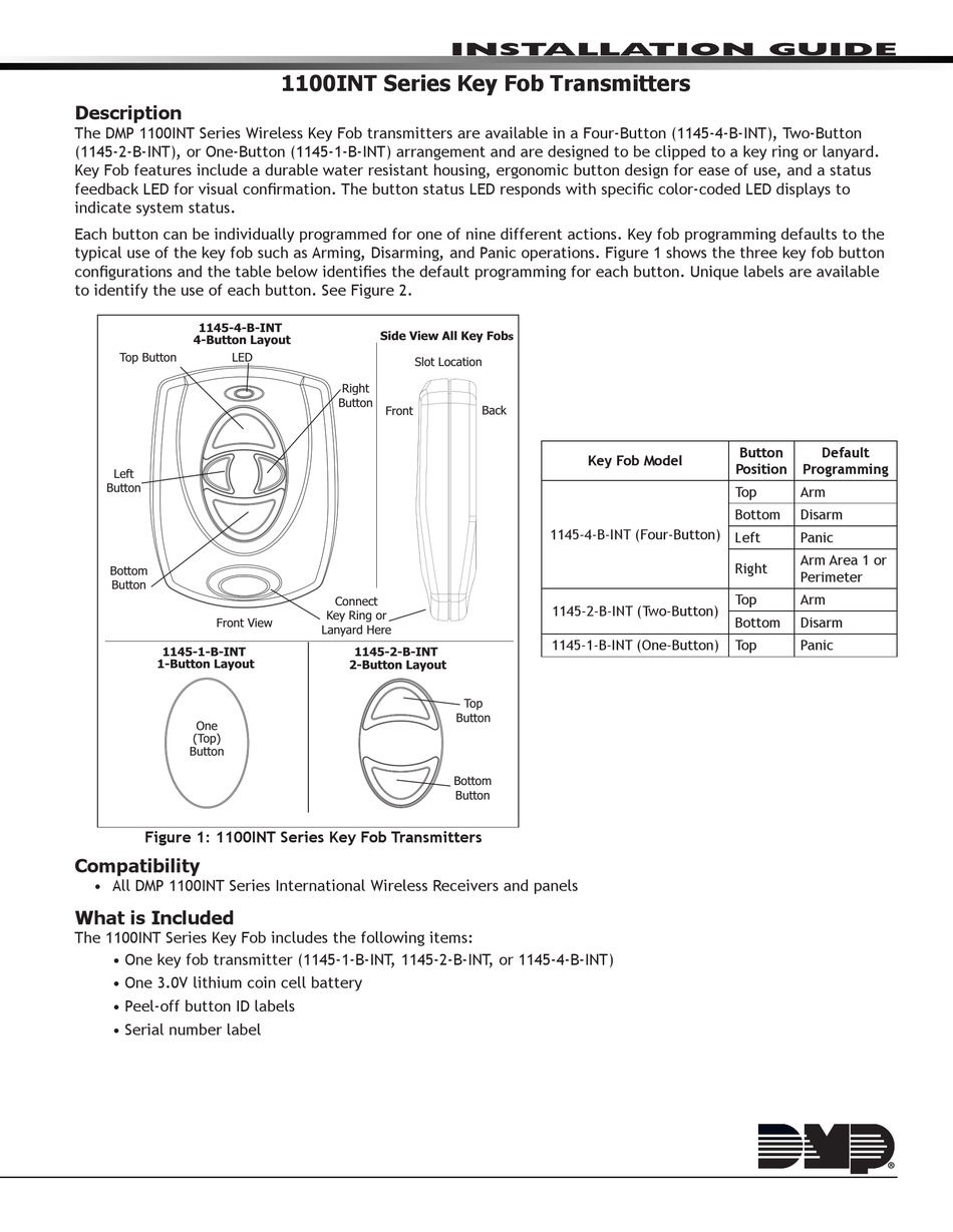 DMP ELECTRONICS 1100INT SERIES INSTALLATION MANUAL Pdf Download