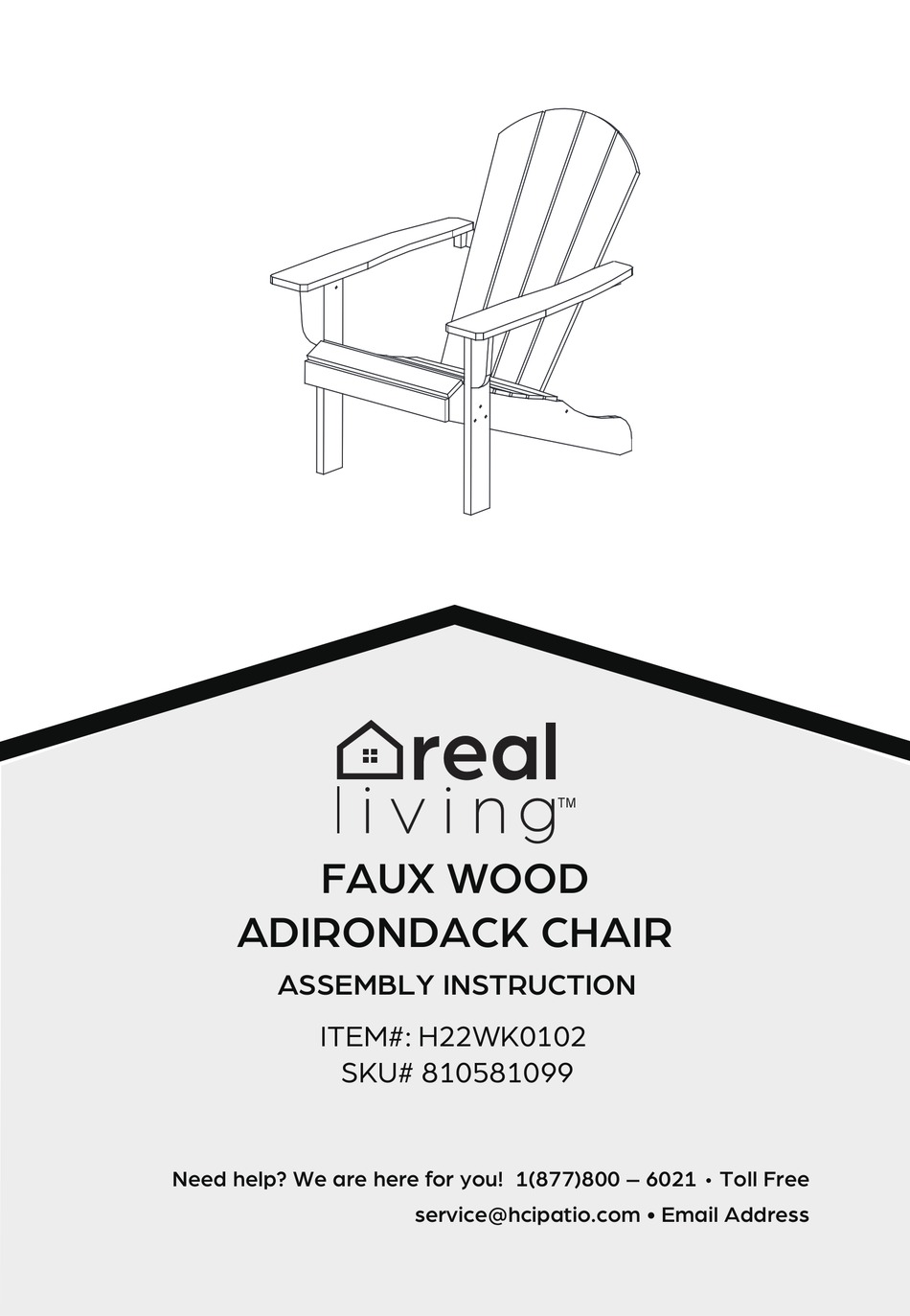 REAL LIVING FAUX H22WK0102 ASSEMBLY INSTRUCTION Pdf Download | ManualsLib