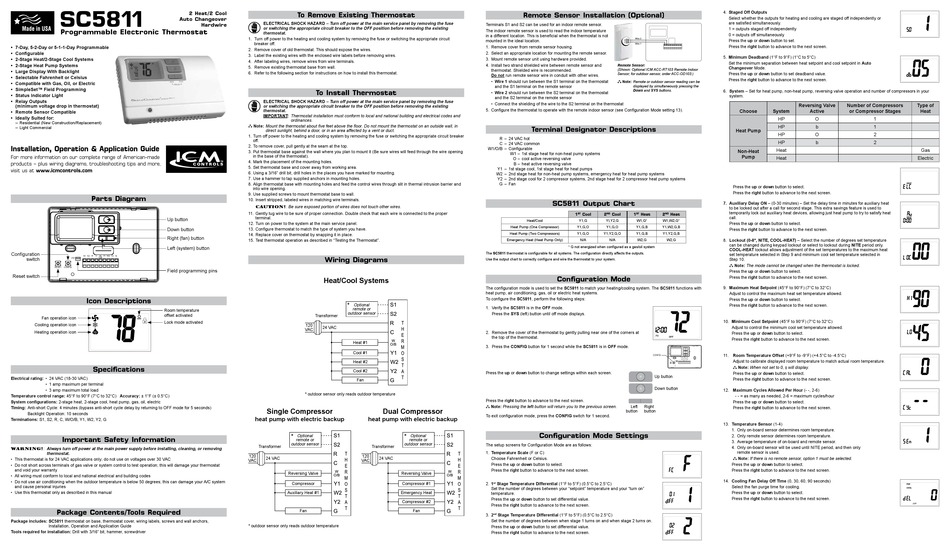 ICM CONTROLS SC5811 INSTALLATION, OPERATION & APPLICATION MANUAL Pdf