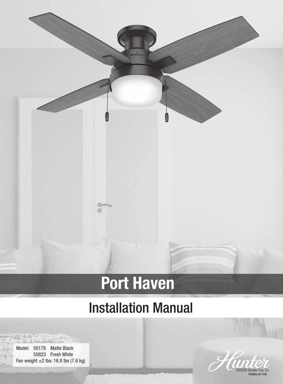 HUNTER PORT HAVEN 50823 INSTALLATION MANUAL Pdf Download ManualsLib