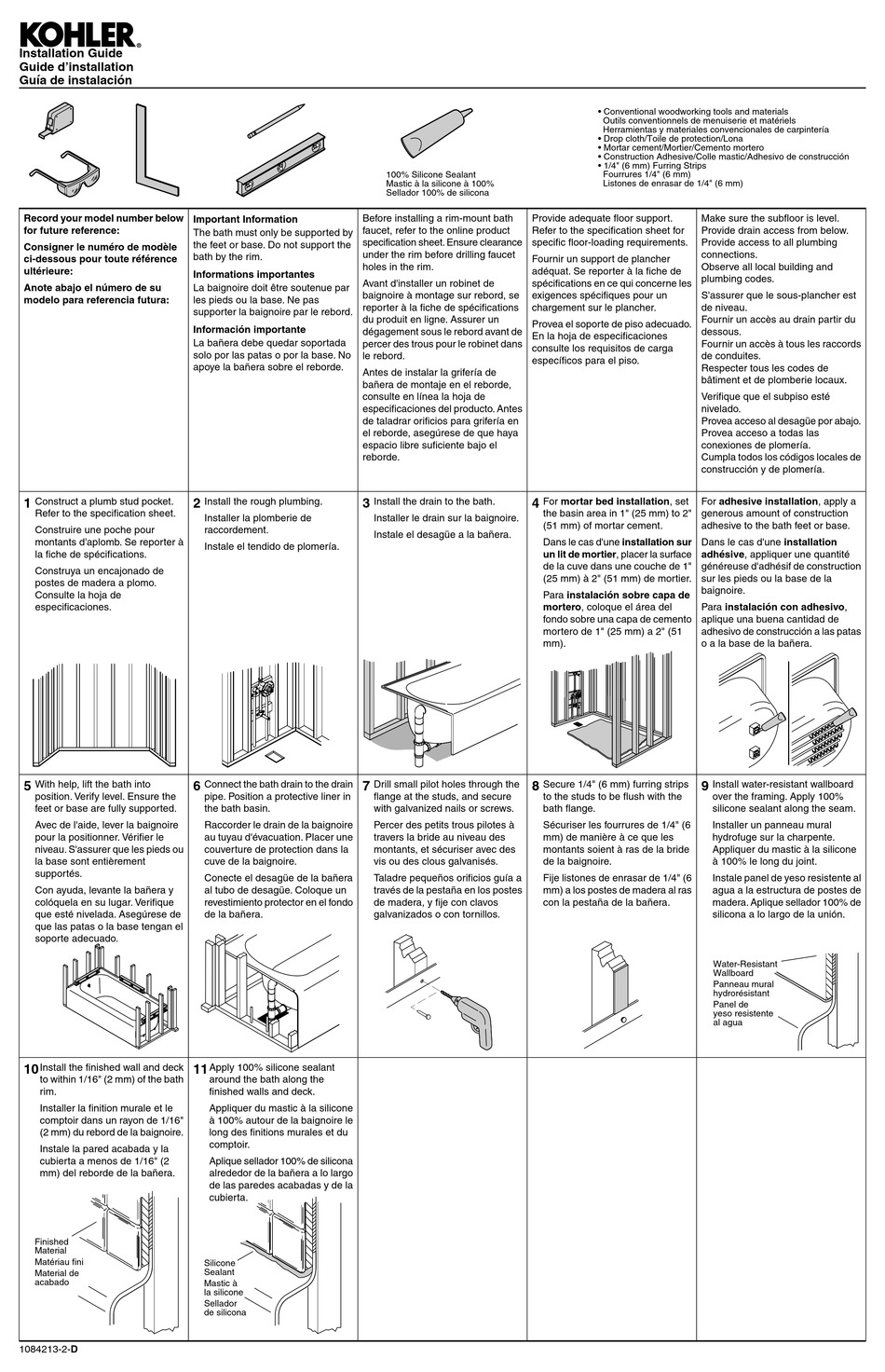 KOHLER K 1123 LA 0 INSTALLATION MANUAL Pdf Download ManualsLib   Kohler K 1123 La 0 