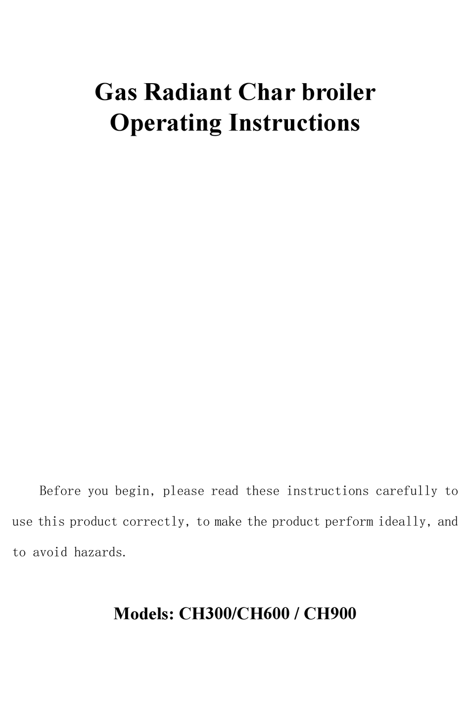 ATOSA CH300 OPERATING INSTRUCTIONS MANUAL Pdf Download ManualsLib
