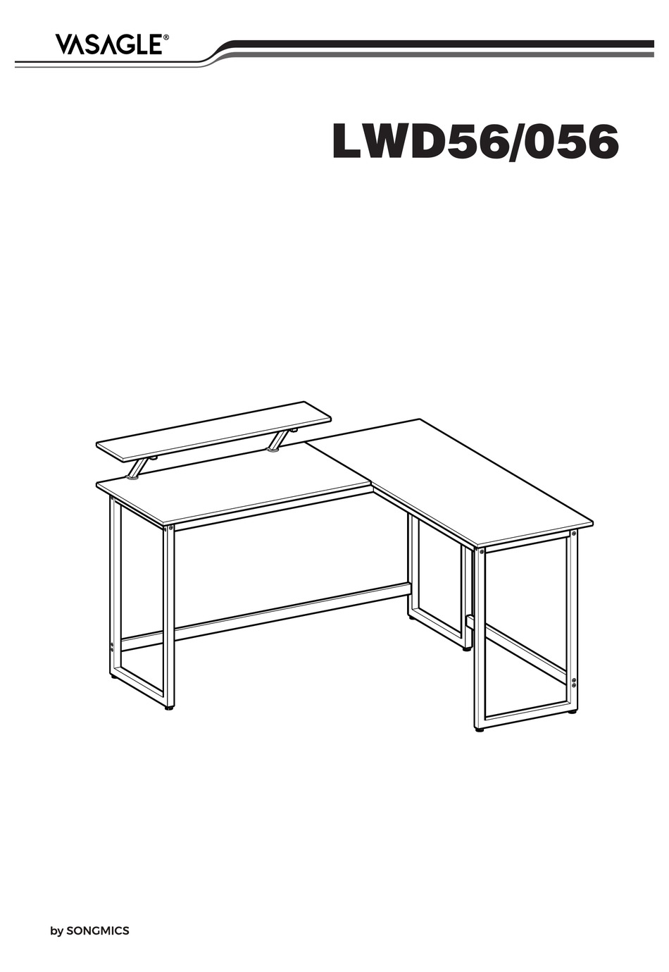 SONGMICS VASAGLE LWD056 ASSEMBLY INSTRUCTIONS MANUAL Pdf Download