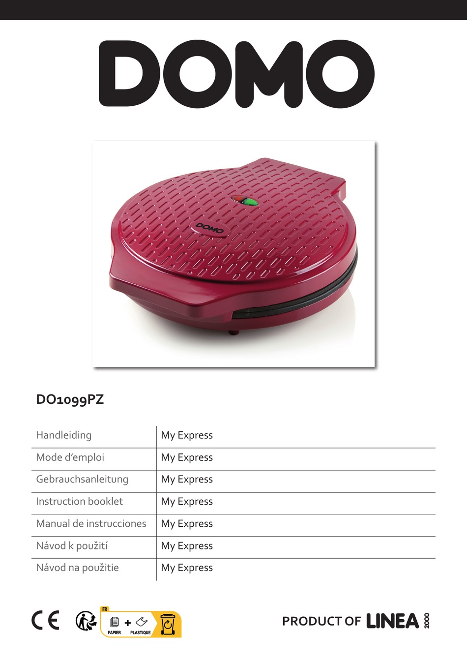 LINEA 2000 DOMO MY EXPRESS DO1099PZ INSTRUCTION BOOKLET Pdf Download