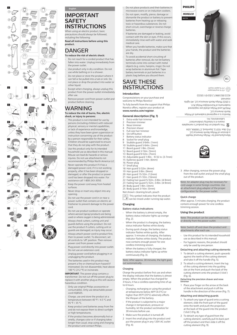 PHILIPS NORELCO MG7750/59 MANUAL Pdf Download ManualsLib