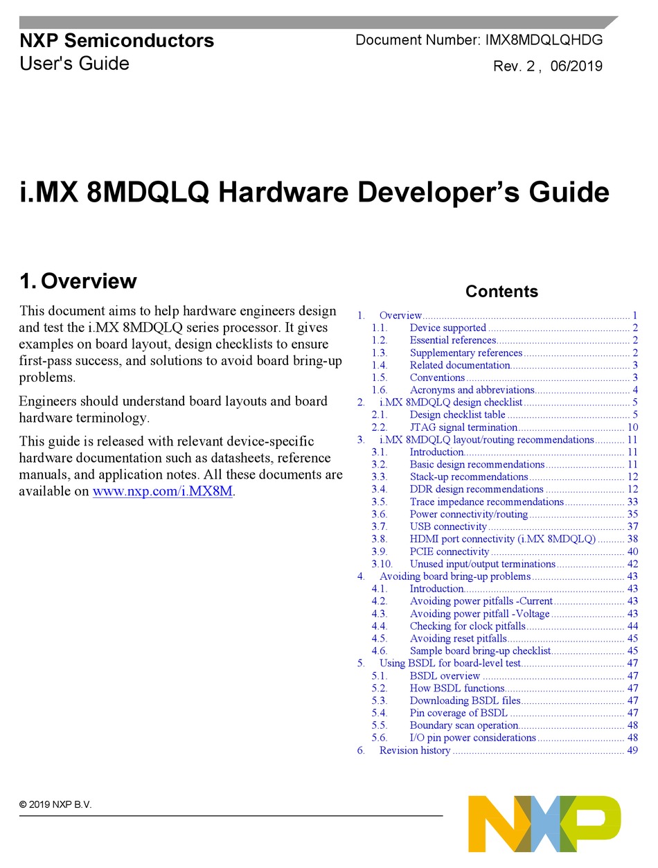 NXP SEMICONDUCTORS I.MX 8MDQLQ USER MANUAL Pdf Download | ManualsLib