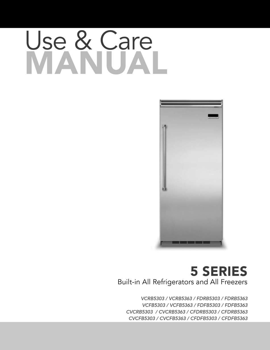 VIKING VCRB5303 USE & CARE MANUAL Pdf Download | ManualsLib