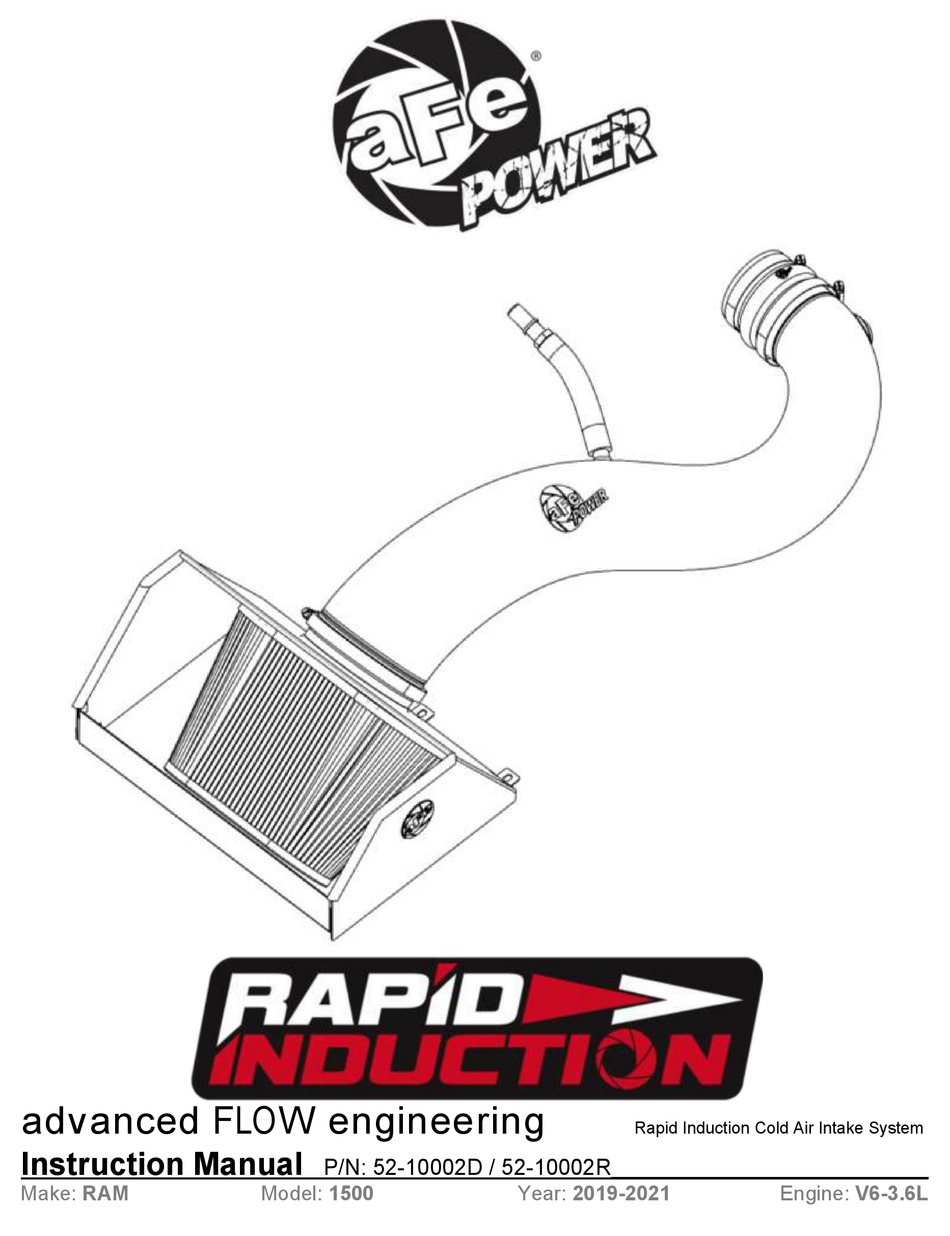 Afe Power Rapid Induction D Instruction Manual Pdf Download