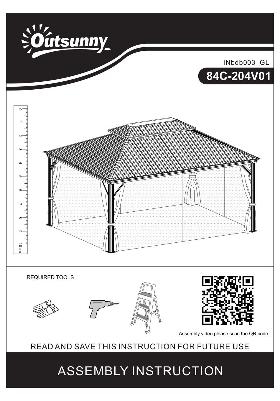 OUTSUNNY 84C204V01 ASSEMBLY INSTRUCTIONS MANUAL Pdf Download ManualsLib