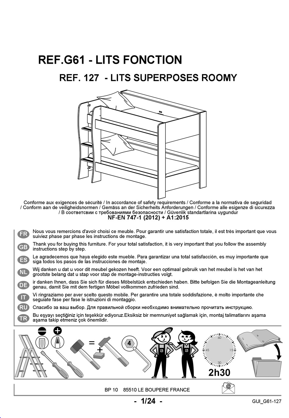 GAMI G61 ASSEMBLY INSTRUCTIONS MANUAL Pdf Download ManualsLib