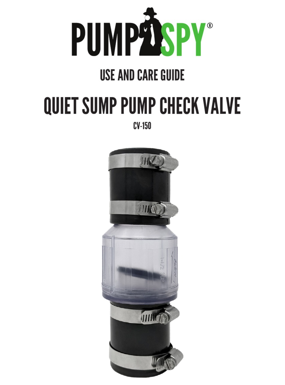 PUMPSPY CV150 USE AND CARE MANUAL Pdf Download ManualsLib