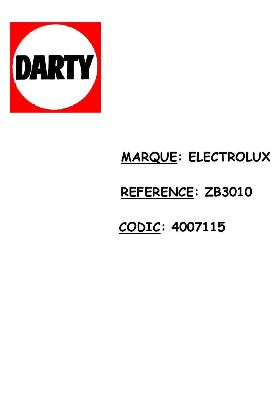 ELECTROLUX ERGORAPIDO ZB3010 USER MANUAL Pdf Download ManualsLib