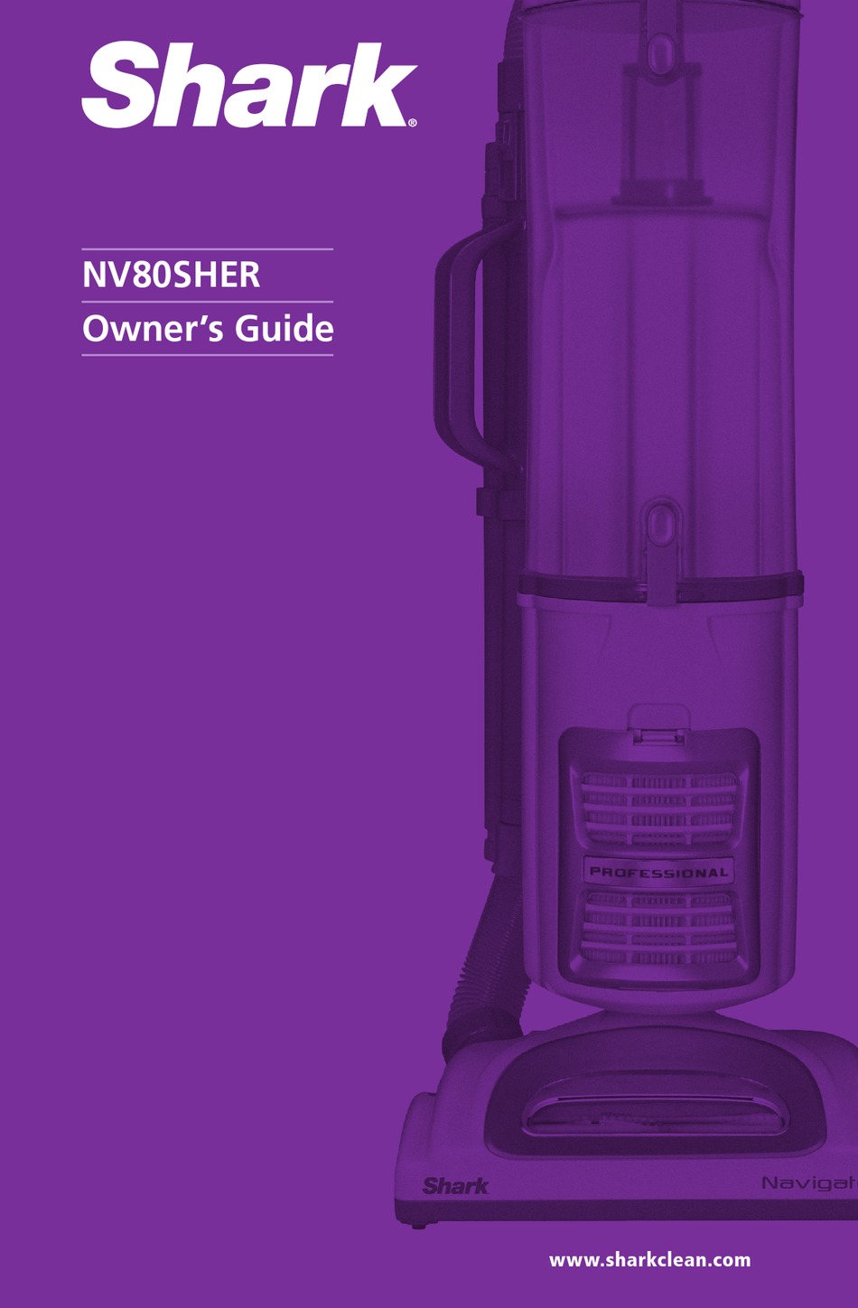 SHARK NV80SHER OWNER'S MANUAL Pdf Download ManualsLib