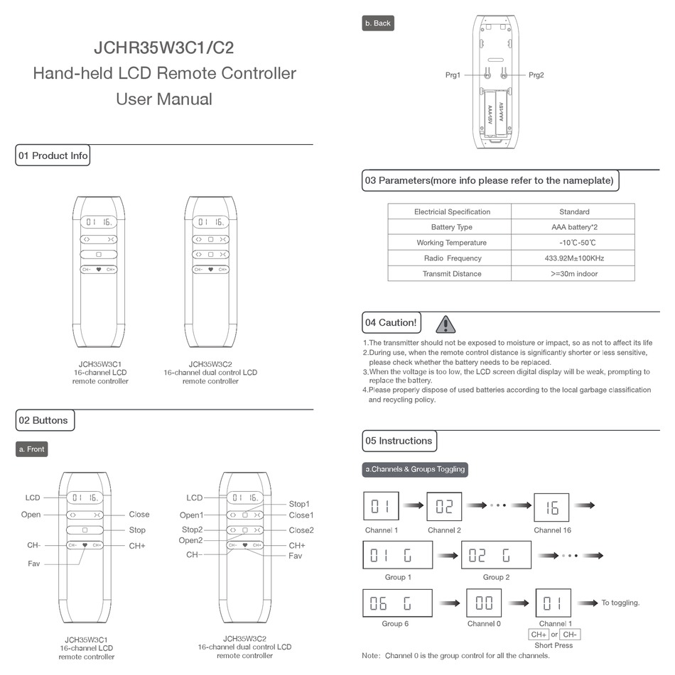 JIECANG JCHR35W3C1 USER MANUAL Pdf Download | ManualsLib