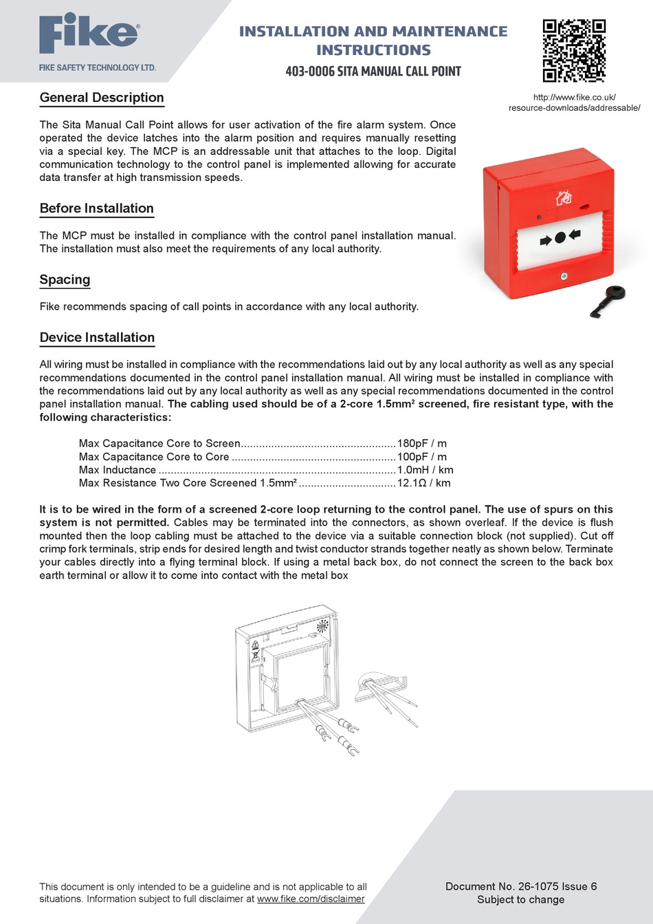 FIKE 403-0006 INSTALLATION AND MAINTENANCE INSTRUCTIONS Pdf Download ...