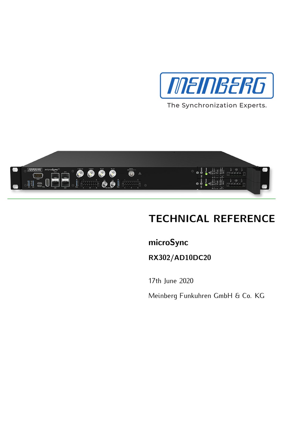 MEINBERG MICROSYNC RX302/AD10DC20 TECHNICAL REFERENCE Pdf Download ...