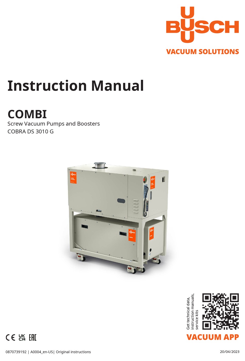 Busch Combi Cobra Ds G Instruction Manual Pdf Download Manualslib