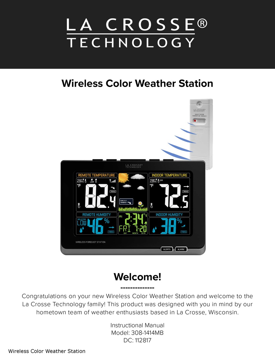 LA CROSSE TECHNOLOGY 3081414MB INSTRUCTION MANUAL Pdf Download