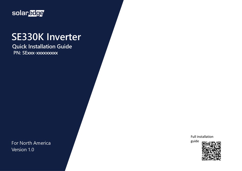 SOLAREDGE SE330K QUICK INSTALLATION MANUAL Pdf Download ManualsLib