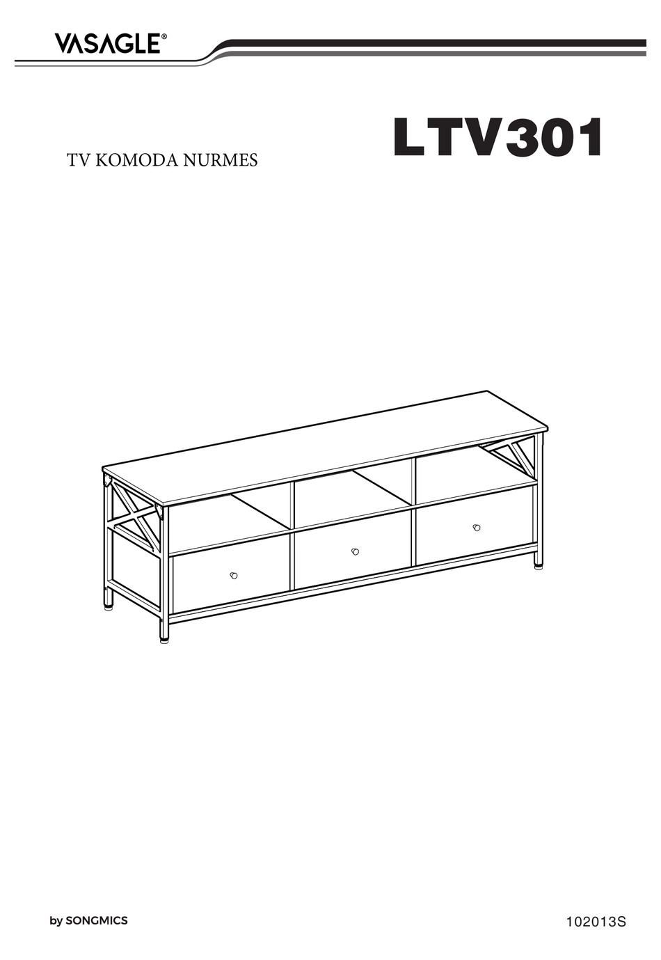 SONGMICS VASAGLE LTV301 ASSEMBLY INSTRUCTIONS MANUAL Pdf Download