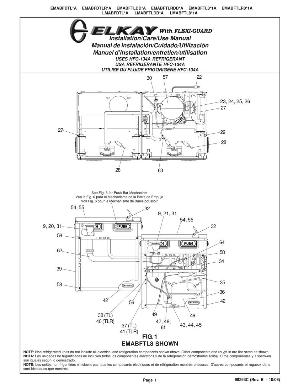 ELKAY EMABFDTL A SERIES INSTALLATION, CARE & USE MANUAL Pdf Download