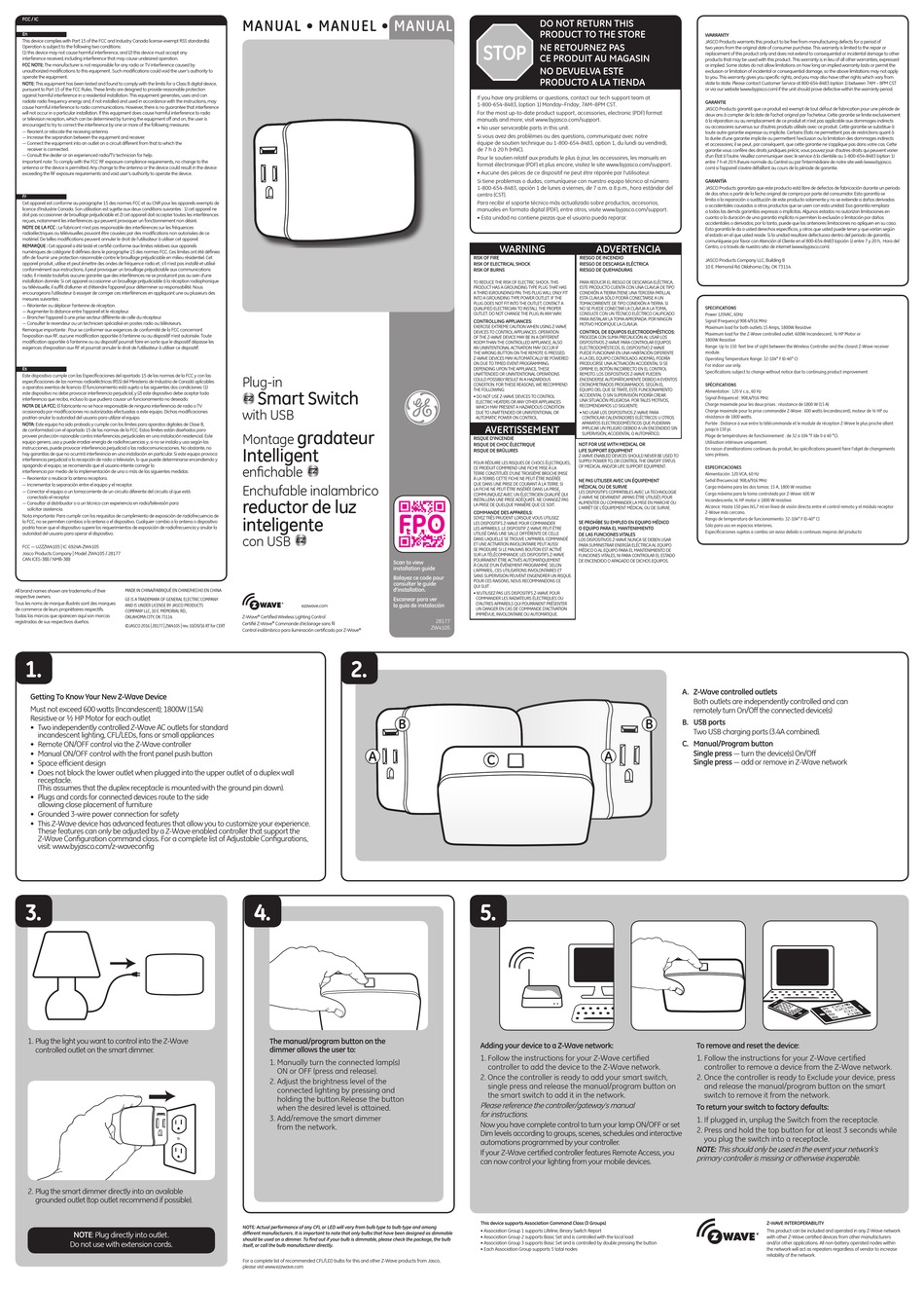 ZWAVE 28177 MANUAL Pdf Download ManualsLib