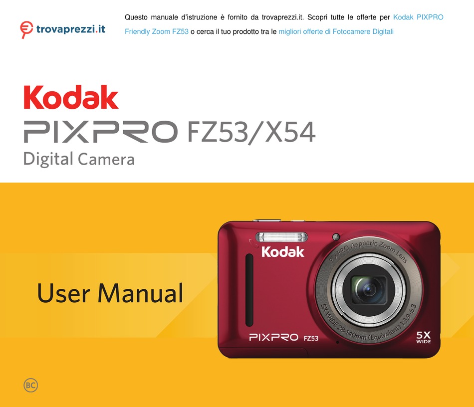 KODAK PIXPRO FRIENDLY ZOOM FZ53 USER MANUAL Pdf Download ManualsLib