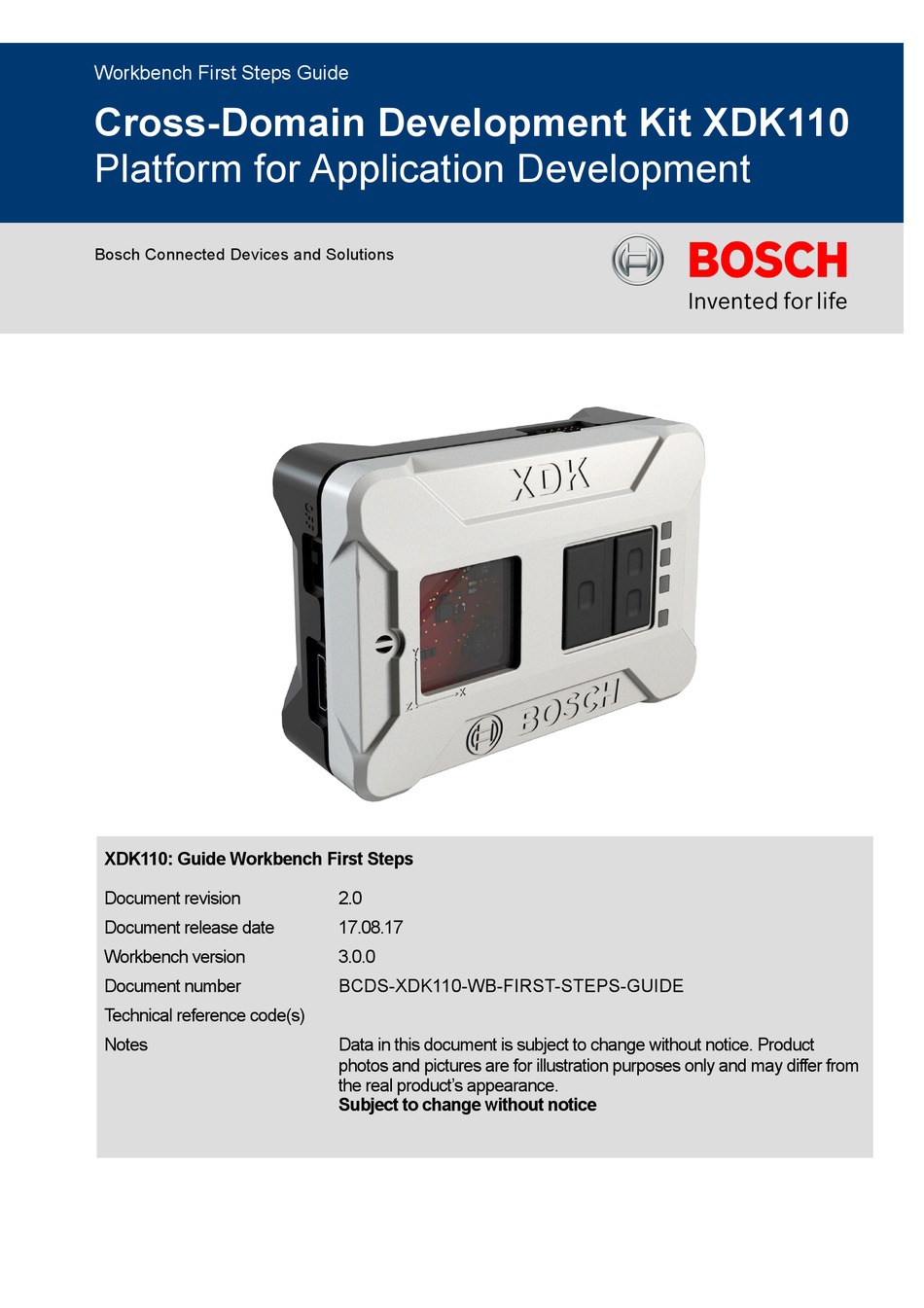 BOSCH XDK110 QUICK START MANUAL Pdf Download ManualsLib