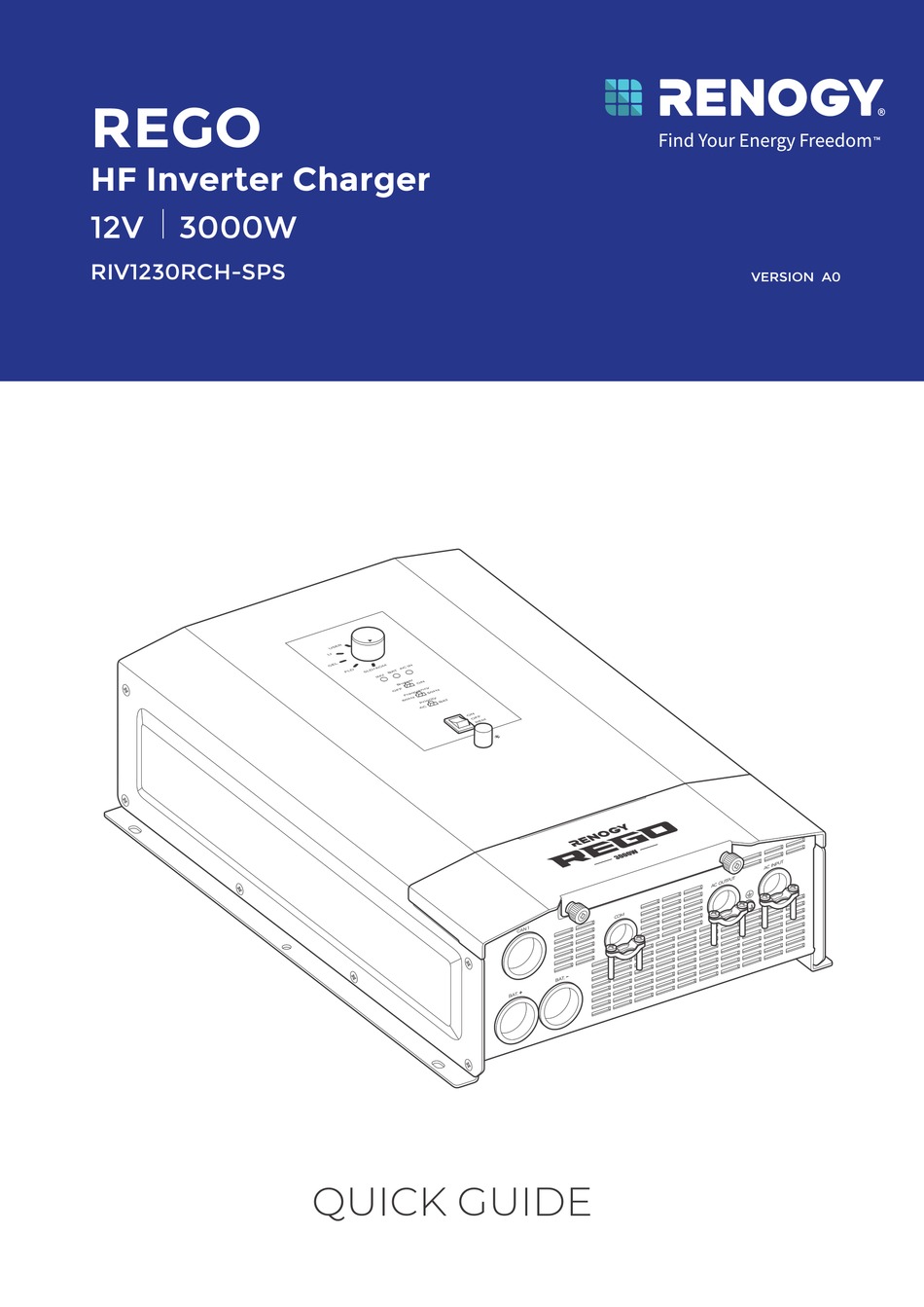 Renogy Rego Quick Manual Pdf Download Manualslib