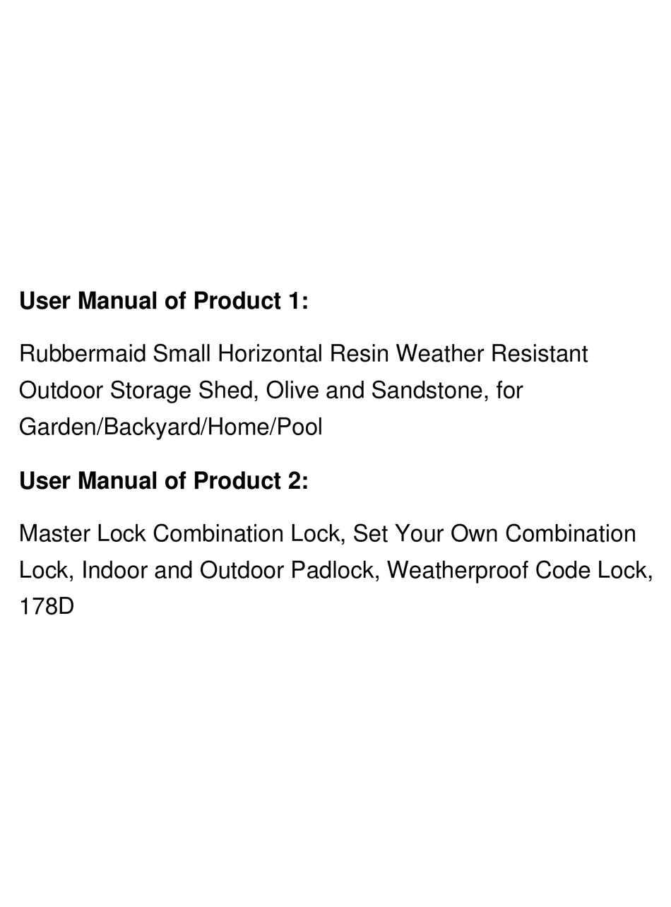 RUBBERMAID 3748 ASSEMBLY INSTRUCTIONS Pdf Download ManualsLib