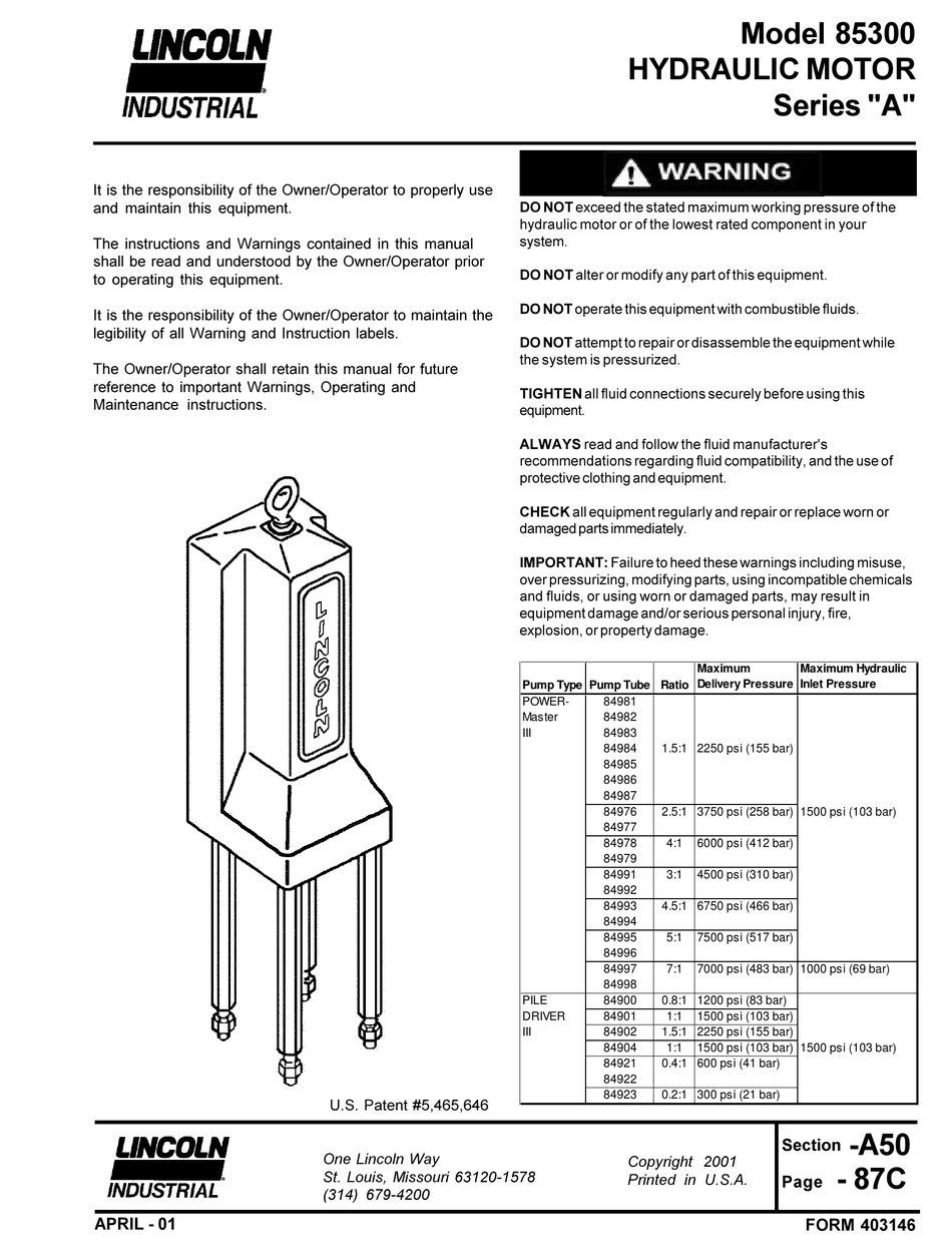 LINCOLN A SERIES MANUAL Pdf Download | ManualsLib