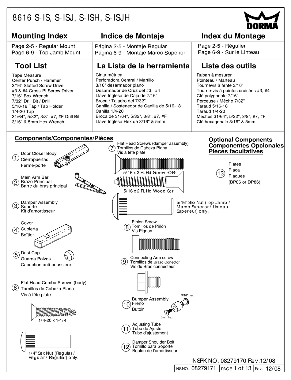 DORMA 8616 SIS MANUAL Pdf Download ManualsLib