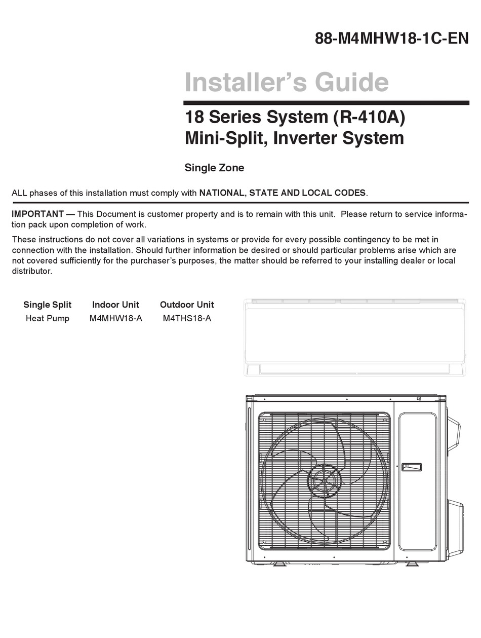 TRANE 18 SERIES INSTALLER'S MANUAL Pdf Download | ManualsLib