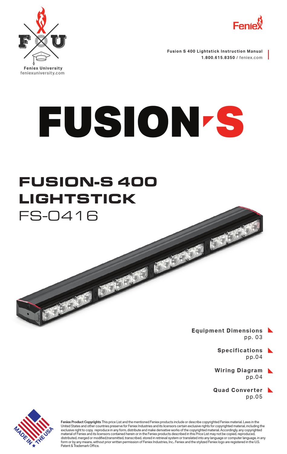 FENIEX FS0416 INSTRUCTION MANUAL Pdf Download ManualsLib