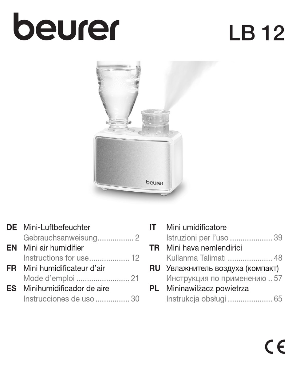 BEURER LB 12 INSTRUCTIONS FOR USE MANUAL Pdf Download ManualsLib