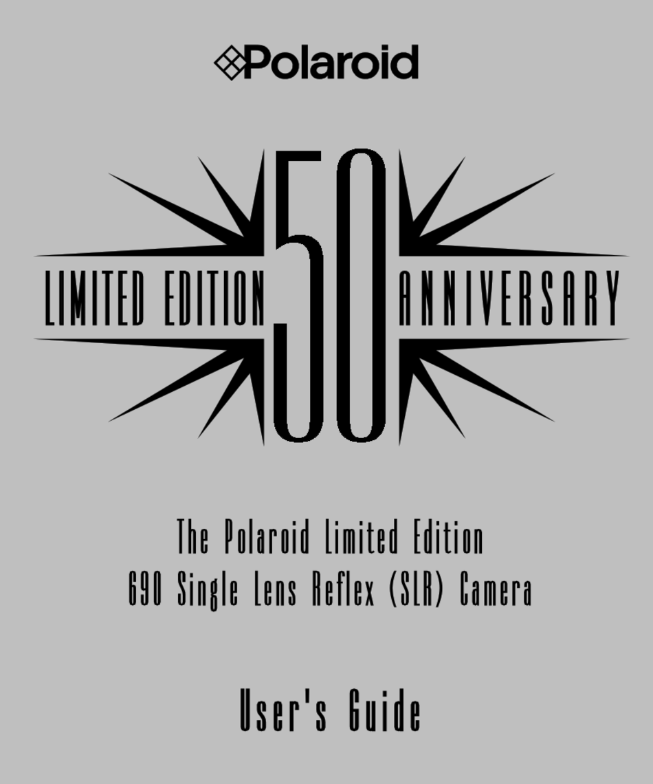 POLAROID SLR 690 USER MANUAL Pdf Download ManualsLib